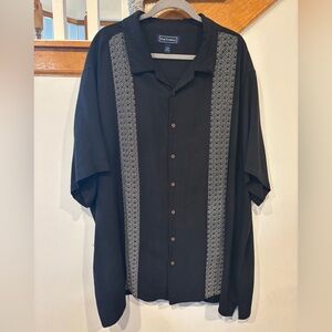 Paul Fredrick Black and Gray Men's Casual Shirt
